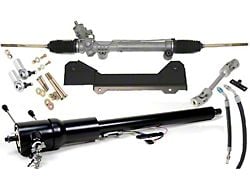 1969 Camaro Steeroids Rack And Pinion Conversion With Black Tilt Steering Column, Power