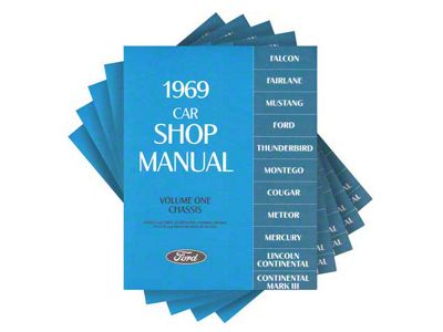 1969 Ford, Lincoln and Mercury Car Shop Manual, 5 Volume Set with 1,446 Pages