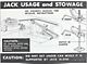 1969 Ford Thunderbird Jacking Instructions Decal