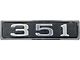 Hood Scoop Emblem/ 351 / Chrome Plated Plastic