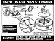 1969 Mustang Convertible Styled Steel Wheel Jack Instruction Decal