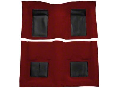 1969 Mustang Mach 1 Fastback Molded Nylon Carpet Set with Mass Backing, Black Inserts