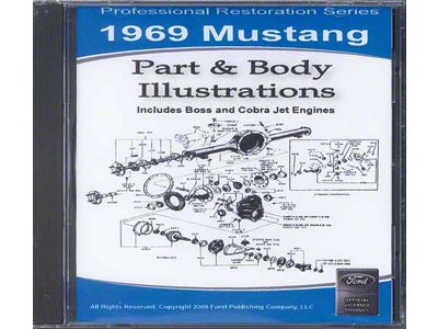 1969 Mustang Part and Body Illustrations on CD