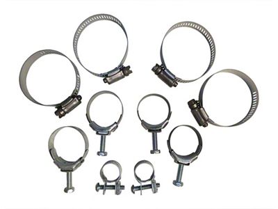 Rad/Htr Hose Clamp Kit, w/ A/C, 350ci, 1970-1972