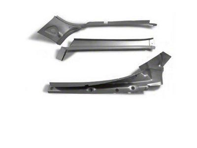 3-Piece A-Pillar Repair Kit; Driver Side (70-81 Camaro)