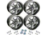 1970-1981 Camaro - Cast Aluminum 5 Spoke Rally Wheel Kits 17x9 With 5 Backsp