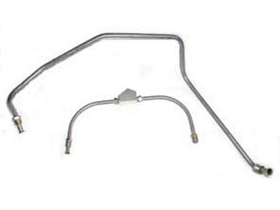 1970-72 Camaro Fuel Line Set, Fuel Pump Line To Carburetor, 350ci/300hp, Zinc Coated Steel, 3 Piece