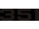 1970 Mustang 351 Hood Decal, Black