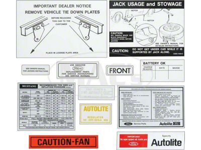 Detailing Decal Kit/ 12 Pieces/ 70 Mustang