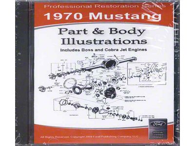 1970 Mustang Part and Body Illustrations on CD