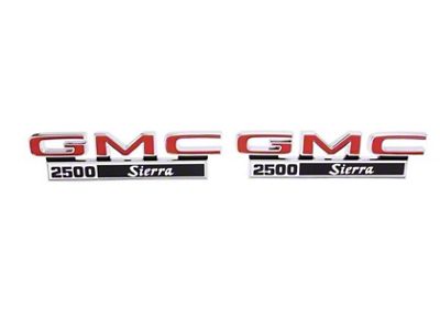 1971-1972 GMC Truck Truck Front Fender Emblem, GMC 2500 Sierra, Sold as a Pair