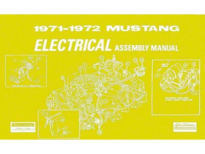 1971-1972 Mustang Electrical Assembly Manual, 62 Pages