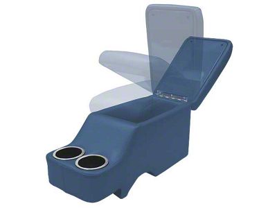 1971-1973 Mustang Convertible Humphugger Console, Medium Blue