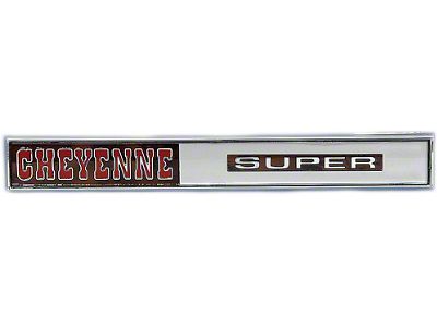 1971 Chevy Truck Glove Box Door Emblem Cheyenne Super