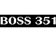 1971 Mustang Boss 351 Deck Lid Decal, Black