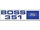 1971 Mustang Valve Cover Decal, Boss 351 V8