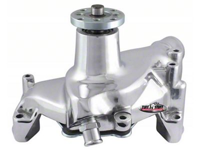 1975-1986 Chevy-GMC Truck Platinum SuperCool Water Pump; 6.937 in. Hub Height; 5/8 in. Pilot; Long; Flat Smooth Top; Chrome; 1448NA