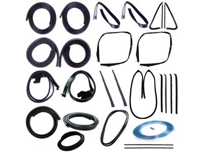 1976-1977 Chevy Blazer-GMC Jimmy Complete Weatherstrip Seal Kit - Models With Weatherstrip Trim Groove