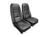 CA 1976-1978 Corvette Seat Covers Driver Leather Black With All Leather Construction