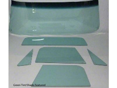 1976-1980 Chevy-GMC Truck Glass Kit-Large Rear Glass, OE Tinted/Shaded Windshield, Grey Tint Glass