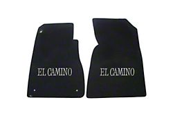 1978-88 El Camino Lloyds Ultimat Black Floor Mats Silver El Camino Logo