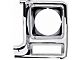 79-80 Chevy-GMC Headlight Bezel, Chrome/Black, Left