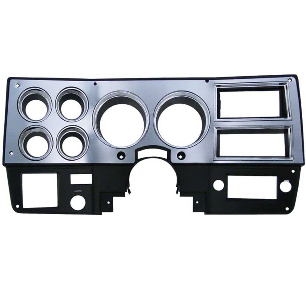 Brothers Trucks 1981-1983 Chevy-GMC Truck Instrument Cluster Bezel With AC,  Black With Chrome