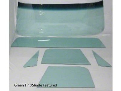 1981-1987 Chevy-GMC Truck Glass Kit-Small Rear Glass, Green Tint