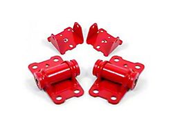 BMR Upper and Lower Motor Mount Kit with Polyurethane Bushings; Red (82-92 Firebird)