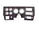 1984-1987 Chevy-GMC Truck Instrument Cluster Bezel With AC, Black With Chrome-Without Wiper Switch Hole