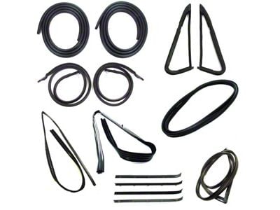 1985-1986 Chevy/GMC Truck Complete Weatherstrip Seal Kit - Models Without Weatherstrip Trim Groove & 1 Piece Style Vent Seals