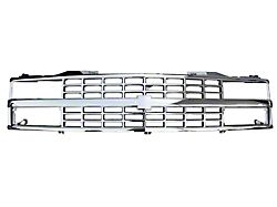 1988-1993 Chevy Truck Custom Grille, Composite Or Dual Headlights-Chrome