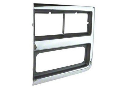 1989-1991 Chevy Truck Headlight Bezel, Chrome With Dark Gray, Left