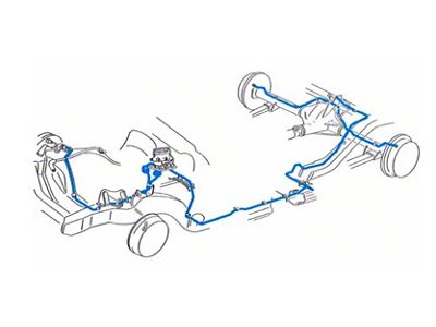 1989 Chevy-GMC Truck 4wd 3/4 Ton Longbed Power Disc Brake Line Set 11pc, OE Steel