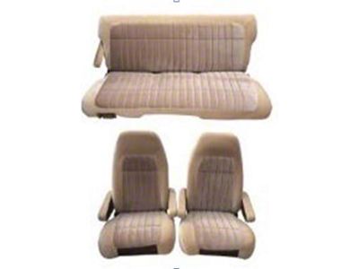 1992-1994 Blazer-Jimmy Front Bucket And Rear Bench Seat Cover Set, Regal Velour Inserts With Encore Velour Trim