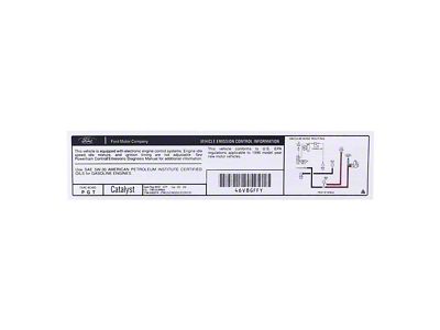 1996 Ford Pickup Truck Emission Control Information Decal - 4.6L