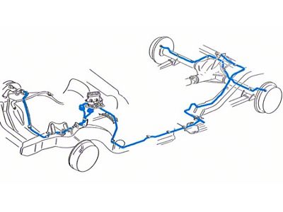 1999-2002 Chevy-GMC Truck 4wd Power Disc Brake Line Set 1 ton, Reg Cab, Longbed, Single Rear Wheels, Stainless Steel