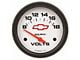 Auto Meter Chevy White Series 2-5/8-Inch Voltmeter Gauge; 8-18V