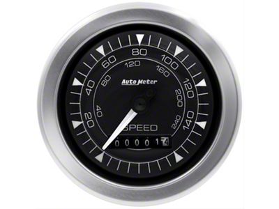 Auto Meter Chrono Series 3-3/8-Inch Programmable Speedometer; 160 MPH