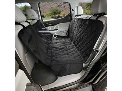 4Knines Multi-Function Split Rear Seat Cover with Hammock Mesh Window; Regular (Universal; Some Adaptation May Be Required)