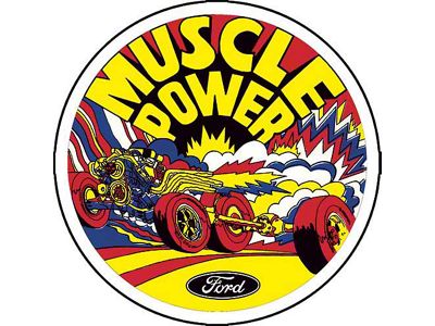 5 Muscle Power Outside Window Decal