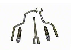 Deep-Tone Dual Exhaust System with Stainless Angle Tips; Rear Exit (87-96 5.0L Bronco)