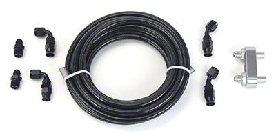 Transmission Cooler Line Kit -6AN Braided Hose 6L80E 6L90E Red