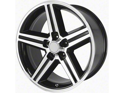 1985 IROC Replica Gloss Black Machined Wheel; 20x8 (93-02 Firebird)