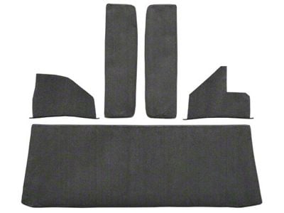 ACC Rear Cab Wall, Door and Kick Panel Loop Die Cut Carpet; Black (Late 55-59 Chevrolet Truck)