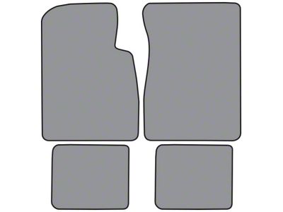 ACC Complete Loop Die Cut Carpet Front and Rear Floor Mats; Black (65-67 Galaxie)