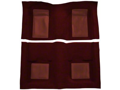 ACC Complete Nylon Molded Carpet without Shifter Hole Cutout; 4-Maroon Inserts (1969 Mustang Mach 1)