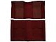 ACC Complete Nylon Molded Carpet without Shifter Hole Cutout; 2-Maroon Inserts (1970 Mustang Mach 1)