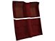 ACC Complete Nylon Molded Carpet without Shifter Hole Cutout; 2-Maroon Inserts (1970 Mustang Mach 1)