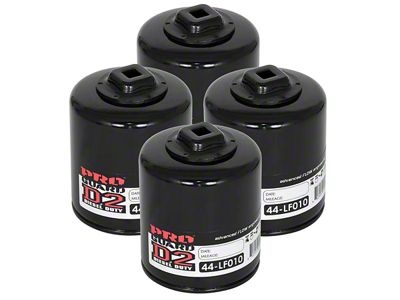 AFE Pro GUARD D2 Oil Filter; Set of Four (80-88 2.5L, 2.8L, 3.8L Camaro)